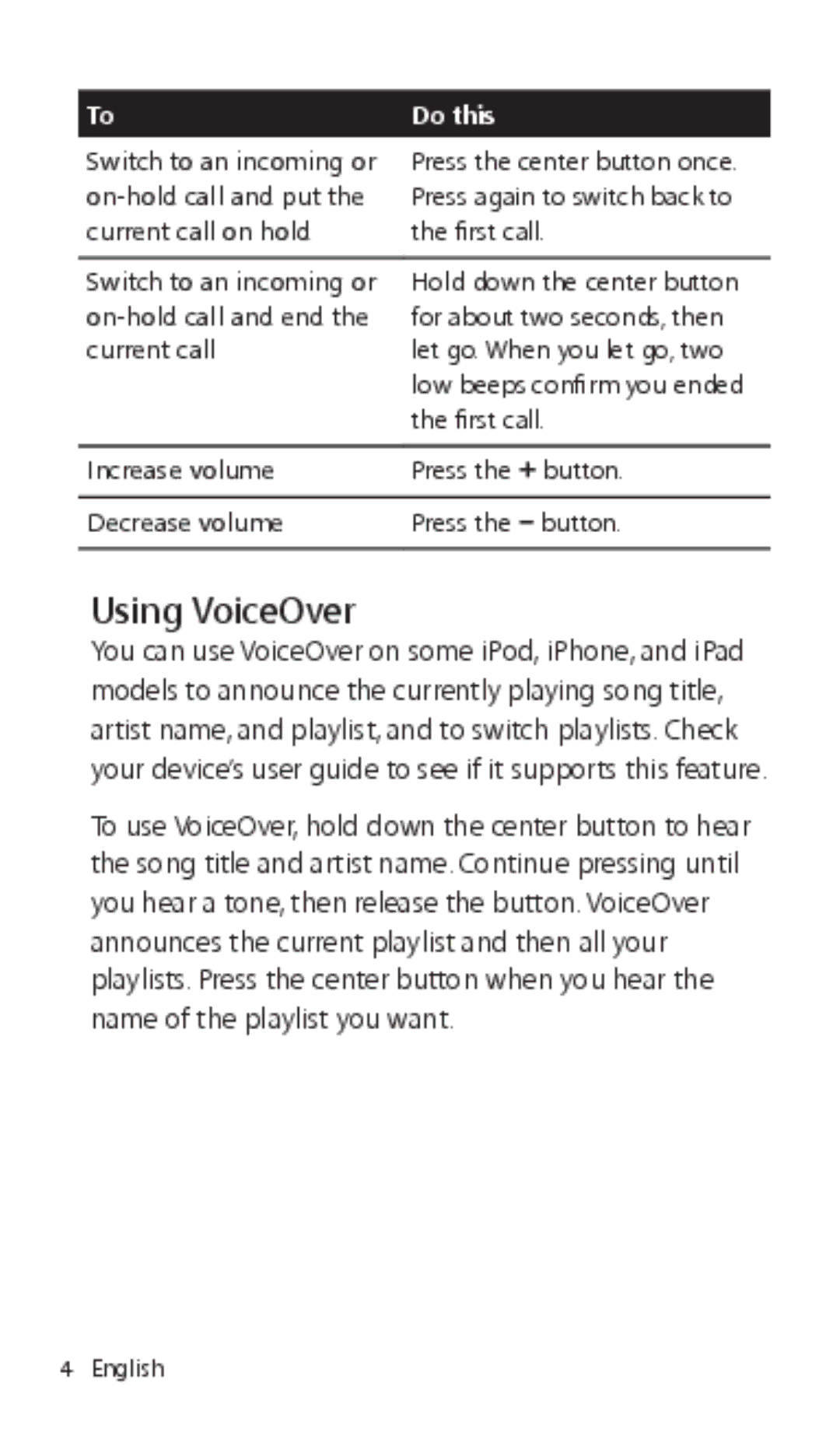 Apple ZM034-5431-A manual Using VoiceOver 