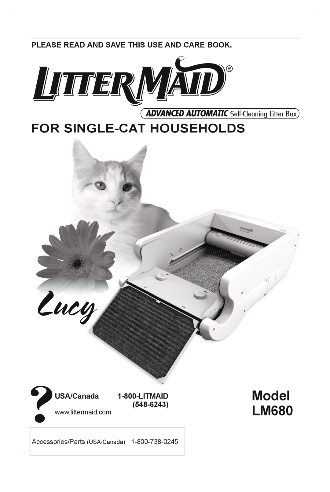 Applica manual Model LM680, Lucy, For Single-Cathouseholds, Please Read And Save This Use And Care Book 