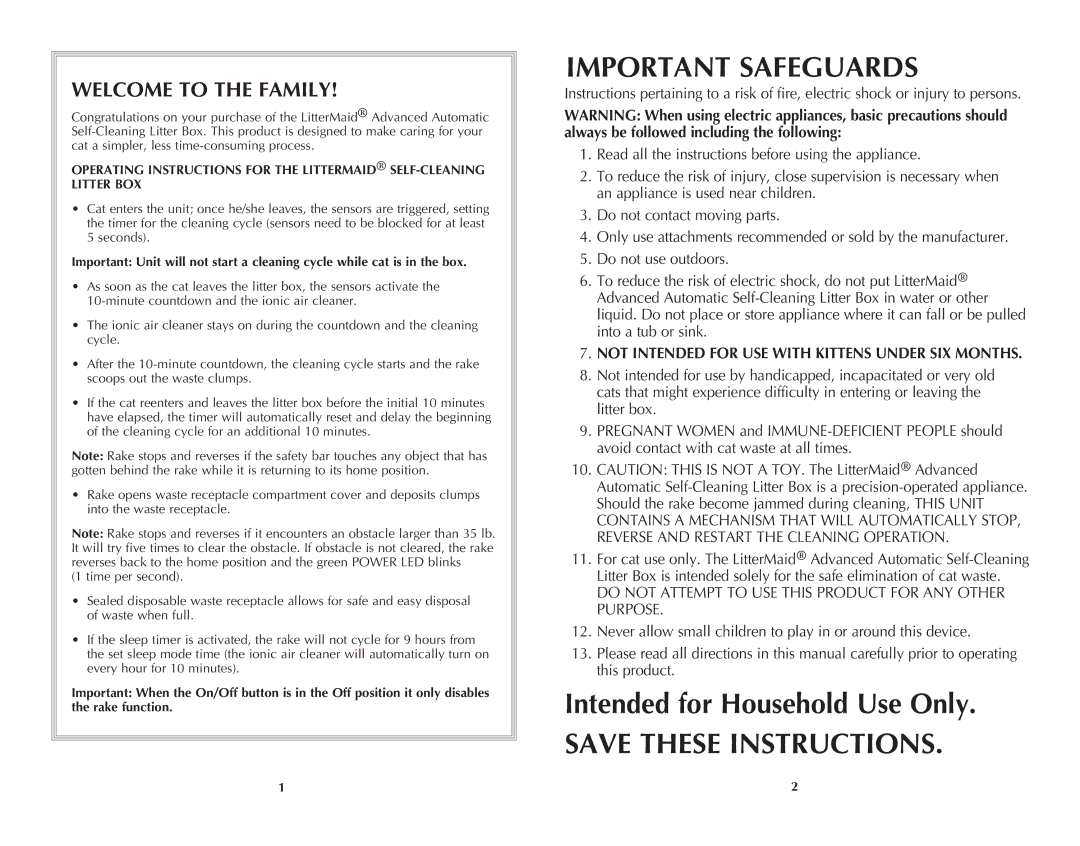 Applica LME9000MB manual Important Safeguards 