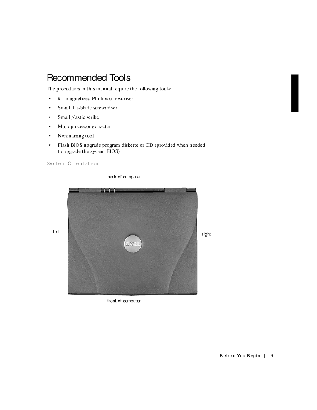 Applied Energy Products C800 service manual Recommended Tools, Sy st e m O r ie n ta t io n 