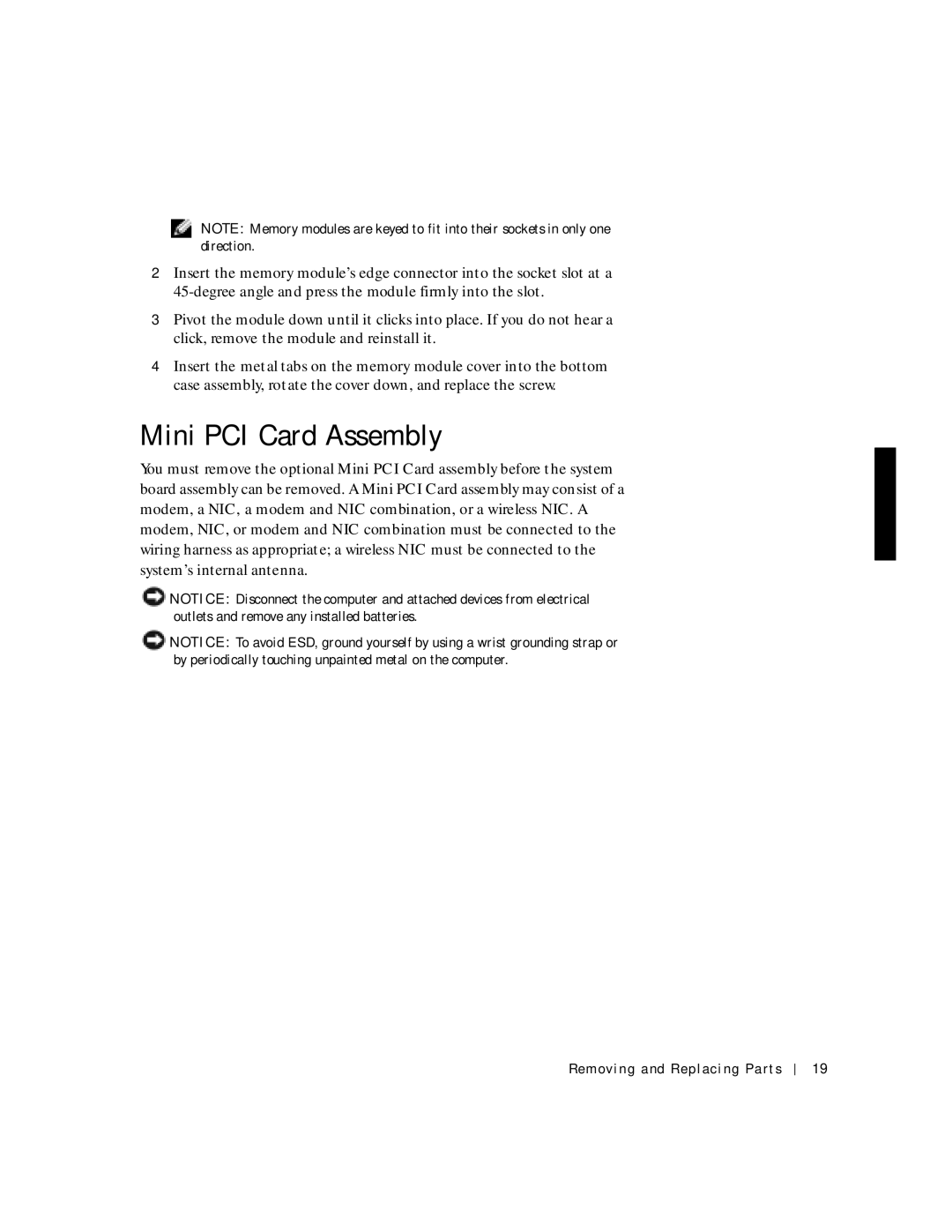 Applied Energy Products C800 service manual Mini PCI Card Assembly 