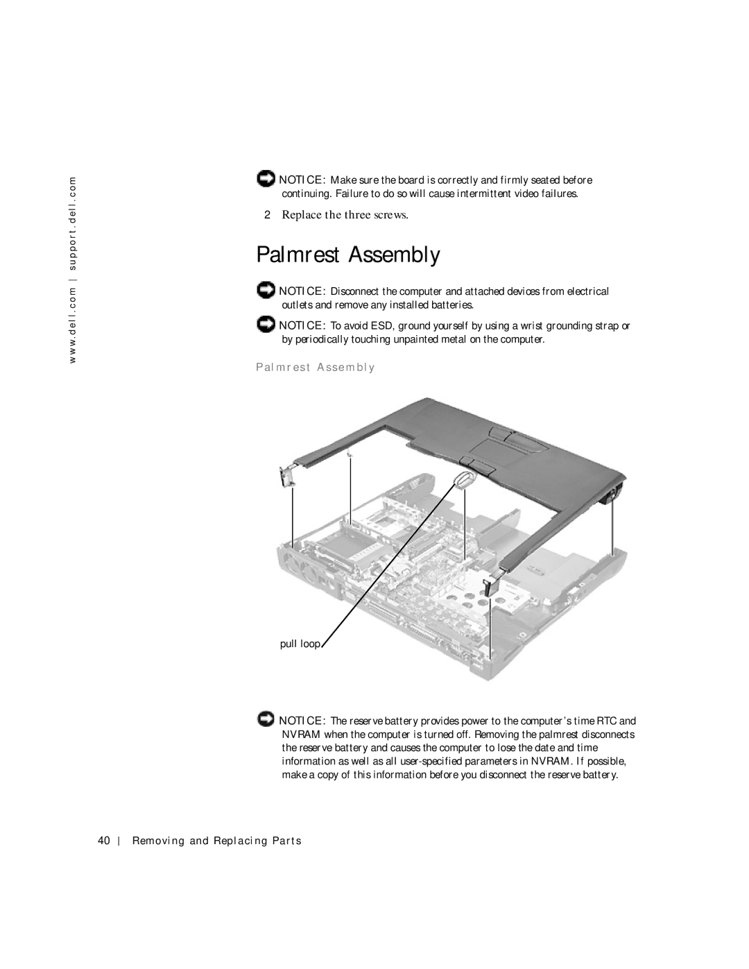 Applied Energy Products C800 service manual Palmrest Assembly, Al m r es t a sse m bl y 