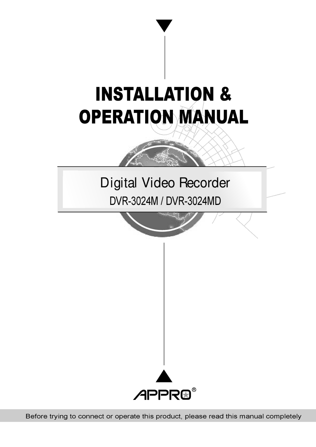 Approach Tech DVR-3024M, DVR-3024MD manual Installation 