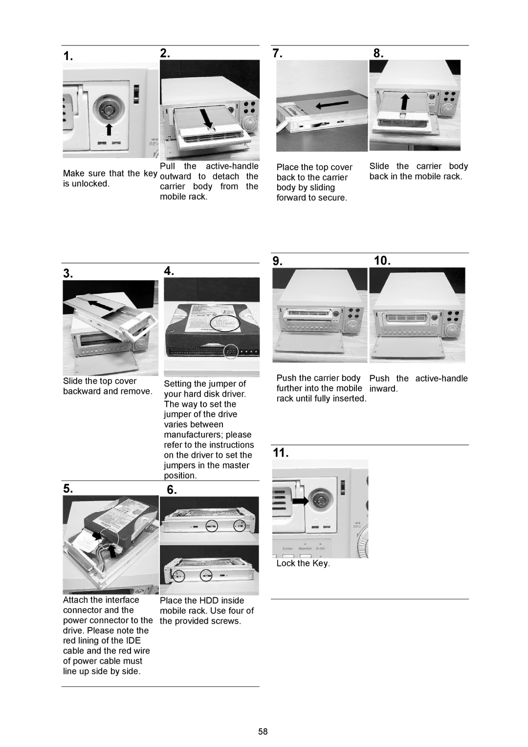 Approach Tech DVR-3024M, DVR-3024MD manual Pull the active-handle 