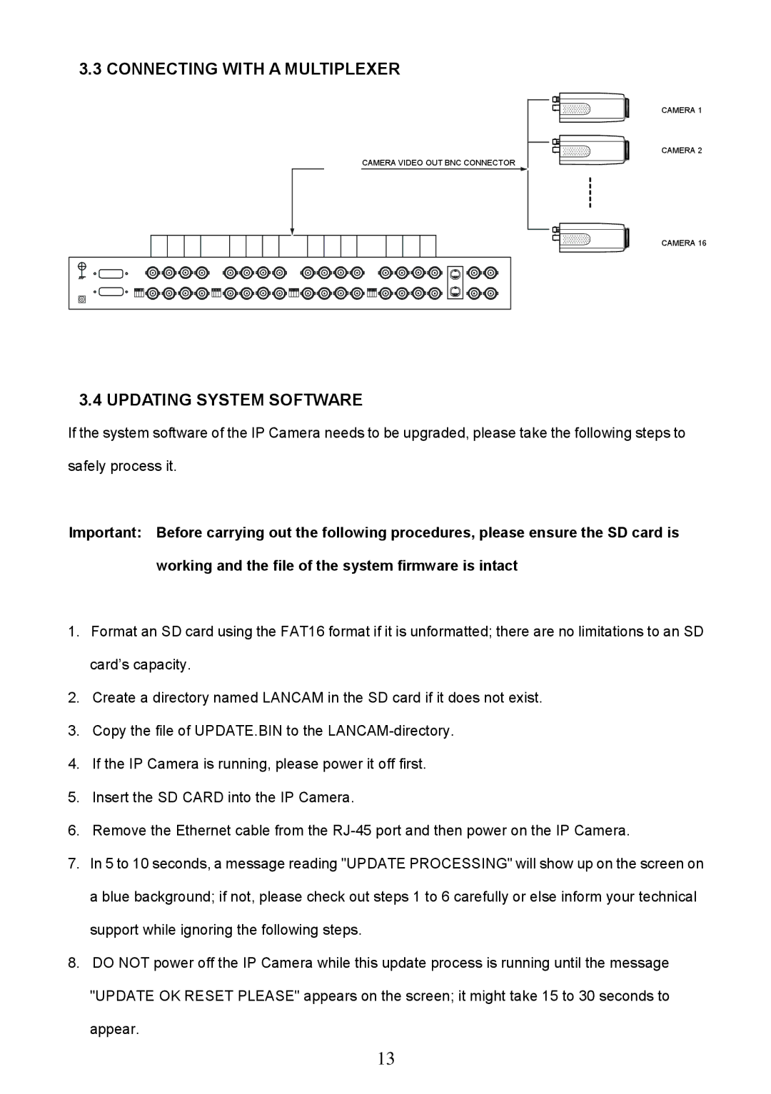 Approach Tech LC-7314 manual Connecting with a Multiplexer 