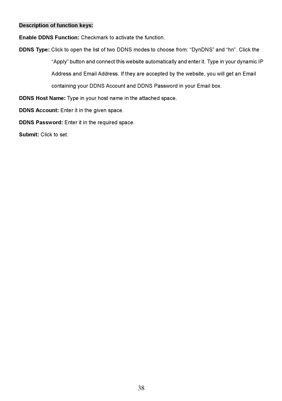 Approach Tech LC-7314 manual Description of function keys 