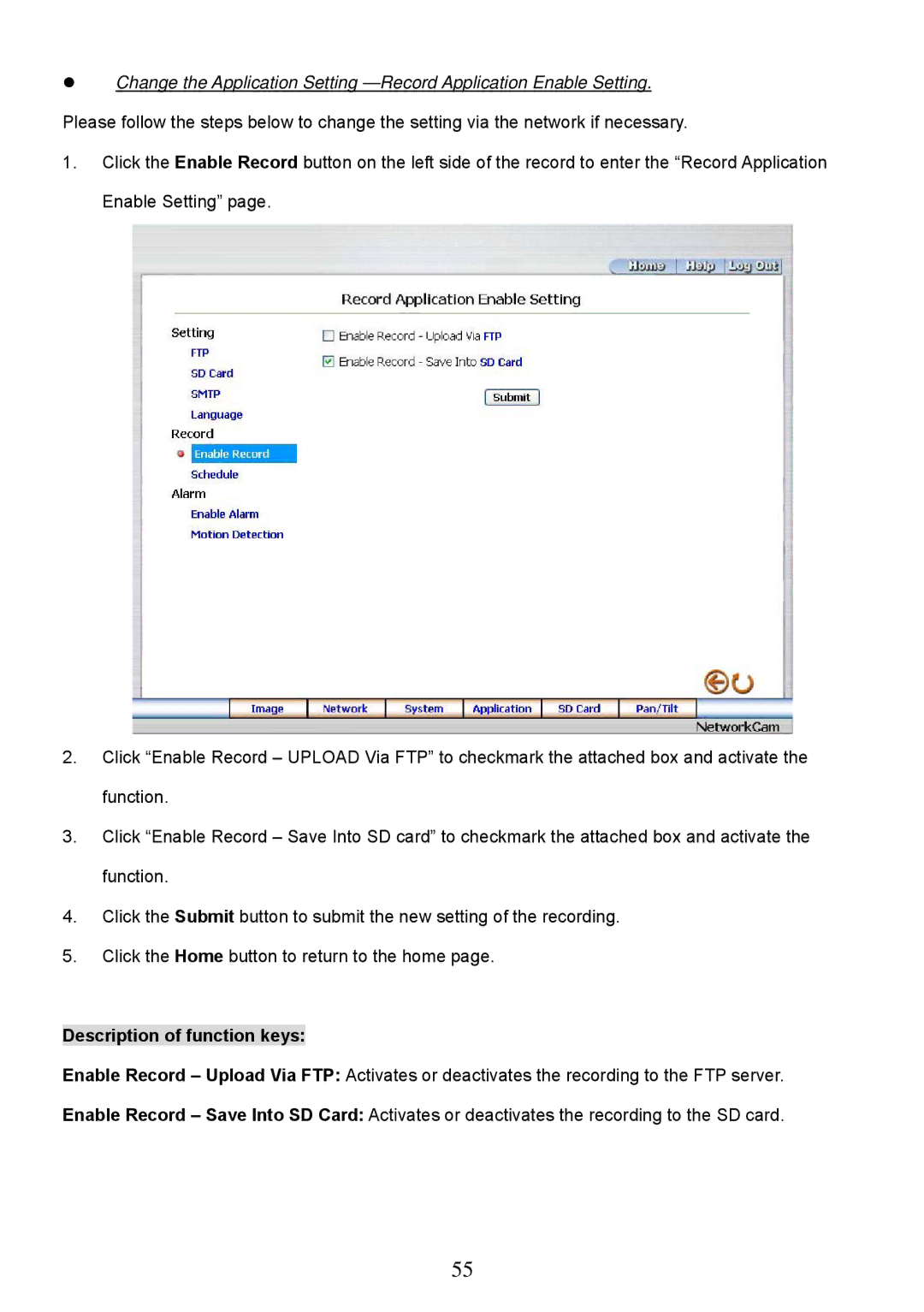 Approach Tech LC-7314 manual Description of function keys 