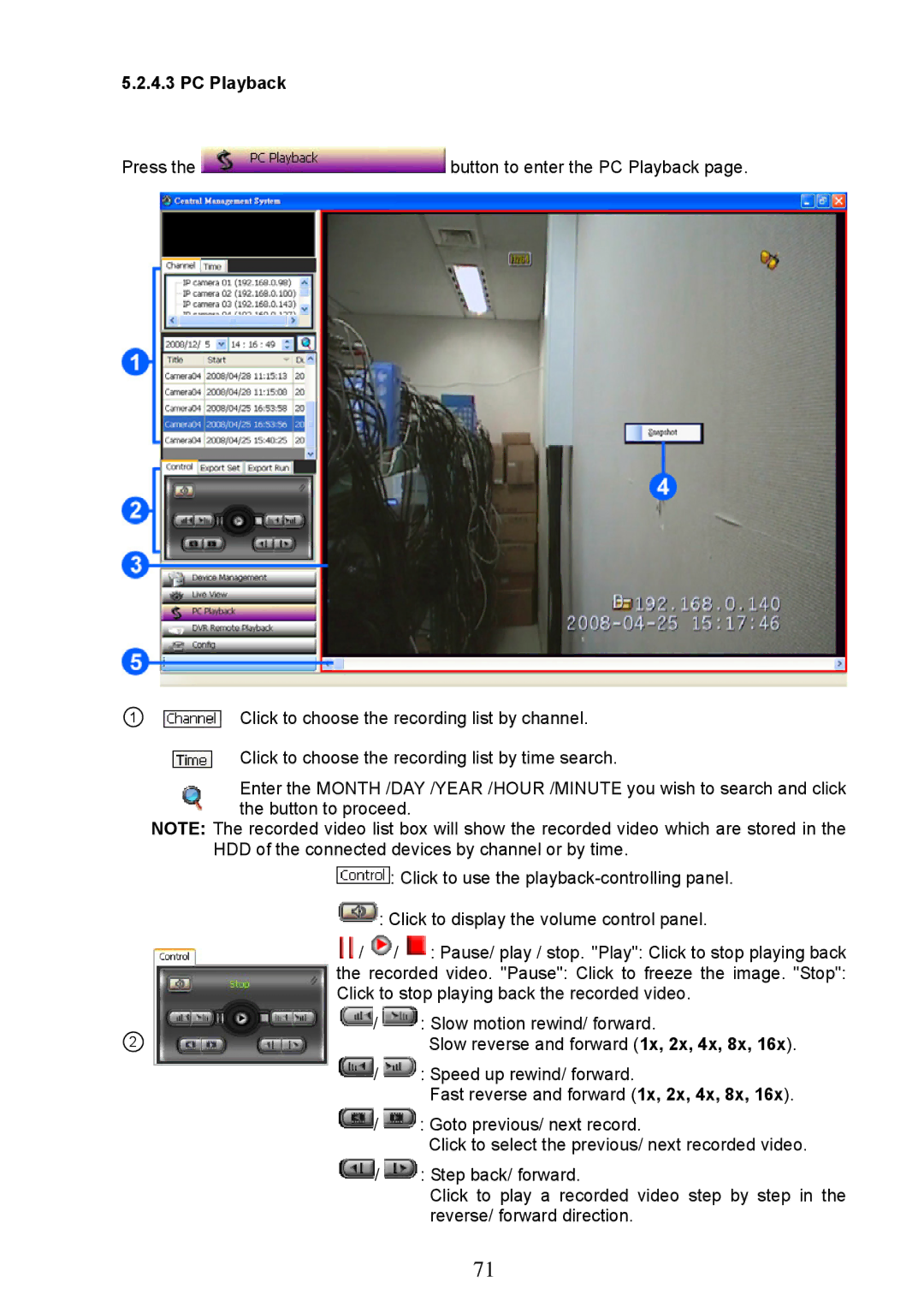 Approach Tech LC-7314 manual PC Playback 