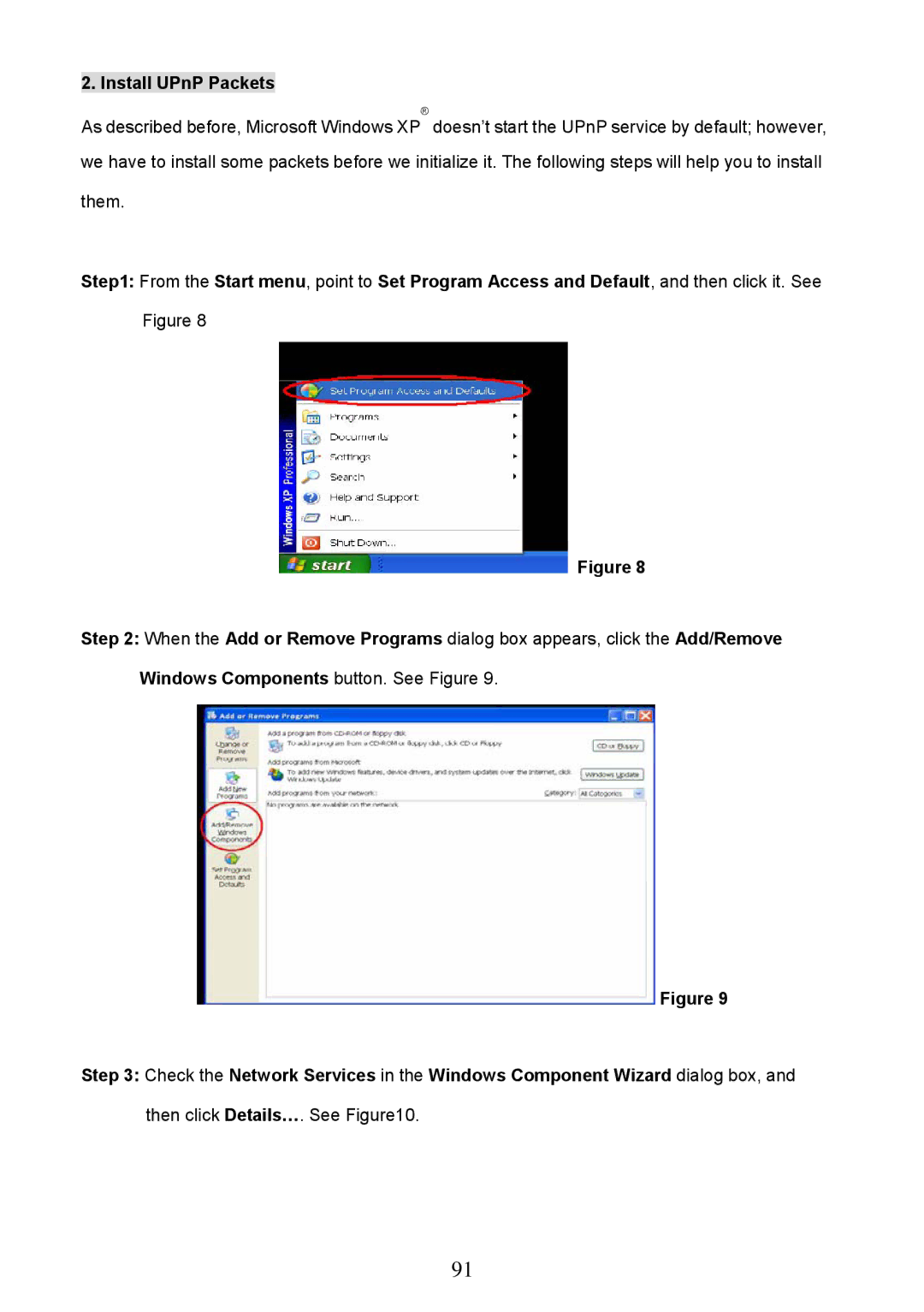 Approach Tech LC-7314 manual Install UPnP Packets 