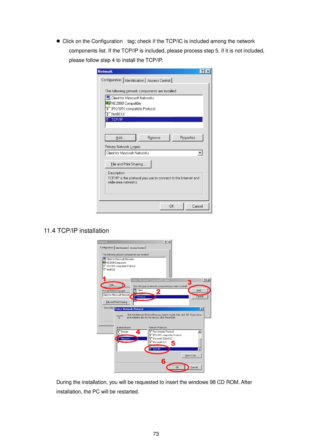 Approach Tech NVR-2018 manual 11.4 TCP/IP installation 