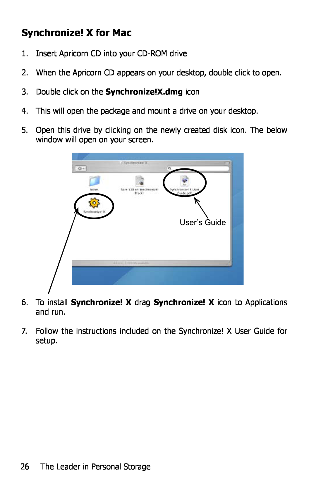 Apricorn EZ Bus DTS manual Synchronize! X for Mac 