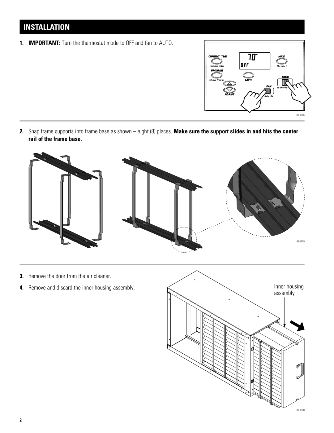 Aprilaire 1413, 1213 installation instructions Installation 