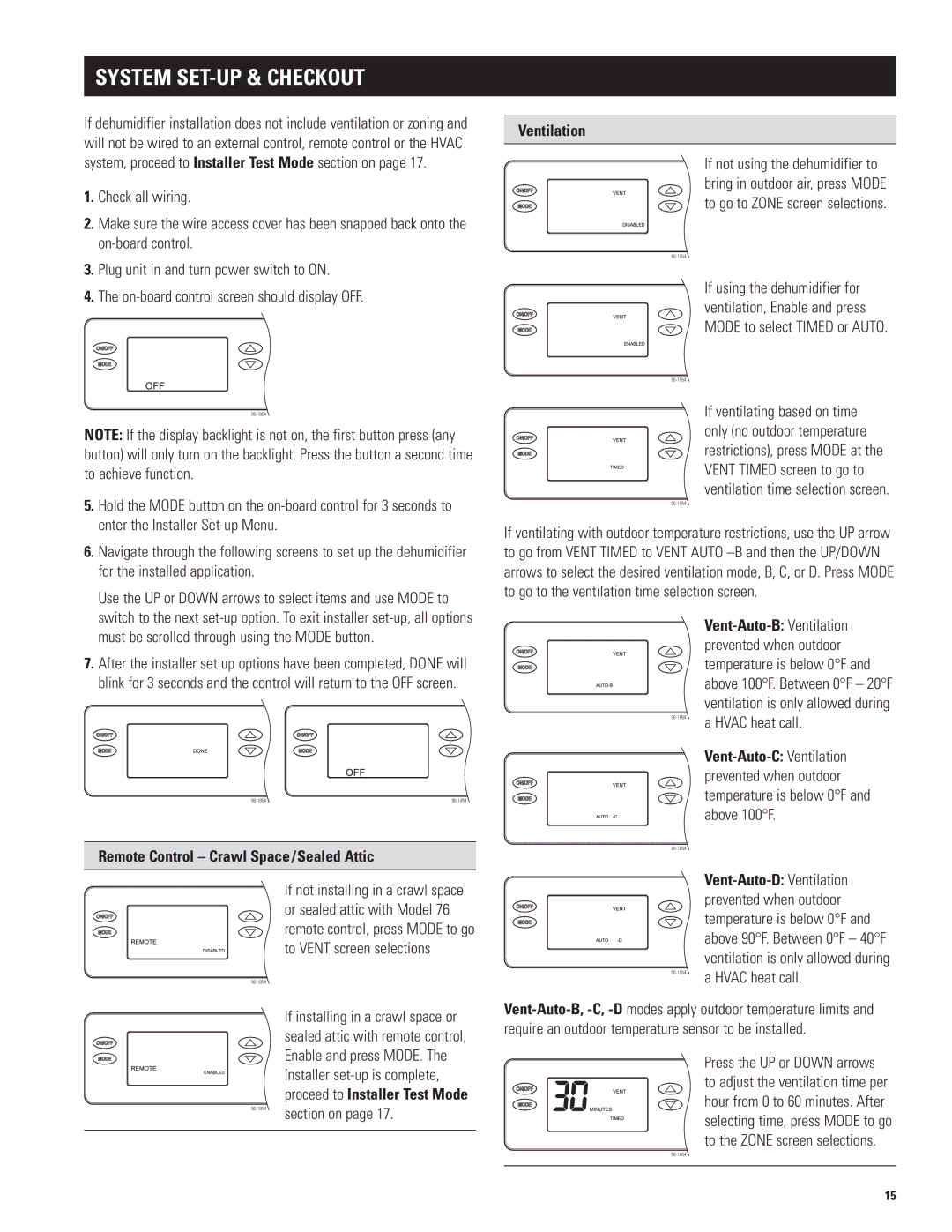 Aprilaire 1850w, 1830 installation instructions System SET-UP & Checkout 