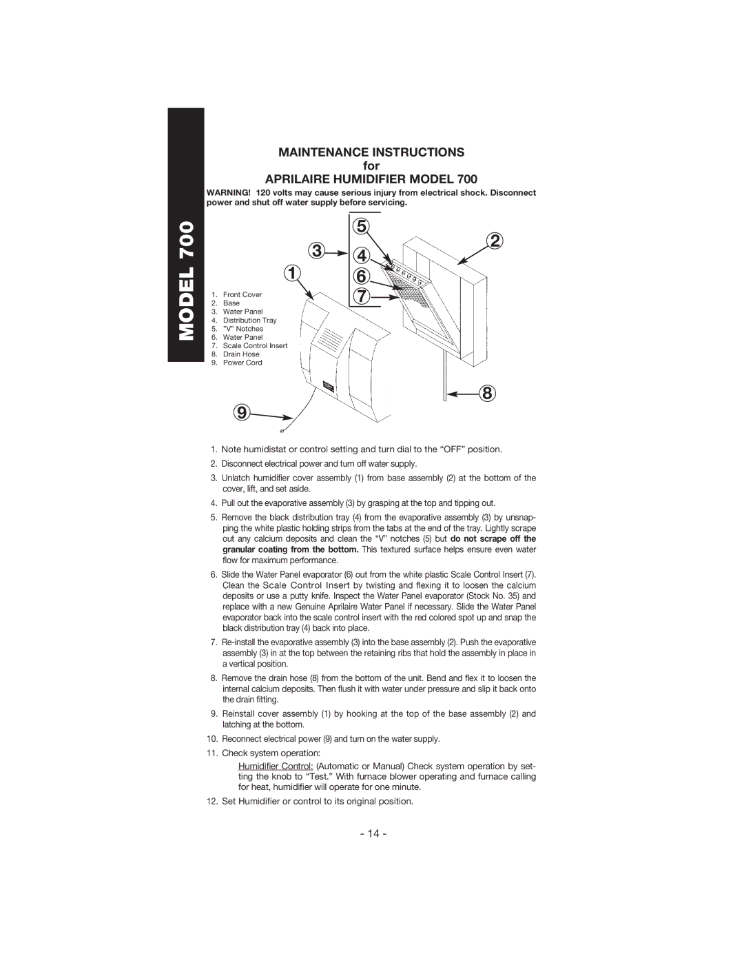 Aprilaire 448 owner manual Model 