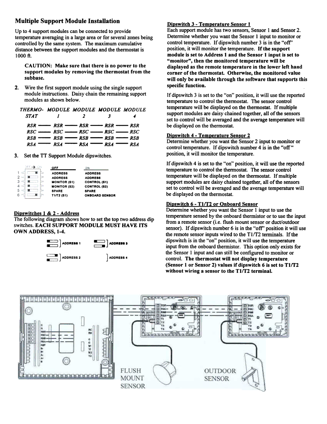 Aprilaire 8061 installation instructions Rsa- Rsa- Rsa- Rsa- Rsa, Multiple Support Module Installation 