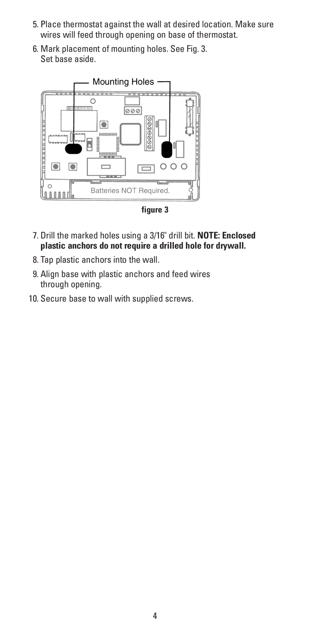 Aprilaire 8336 user manual Mark placement of mounting holes. See . Set base aside, Mounting Holes 