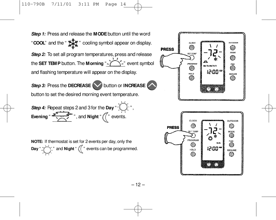 Aprilaire 8553 owner manual Press and release the Mode button until the word 