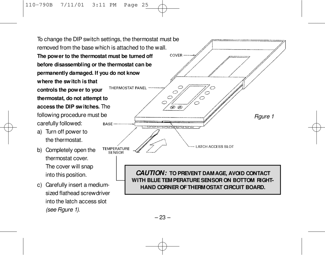 Aprilaire 8553 owner manual Following procedure must beFigure 1 carefully followed 