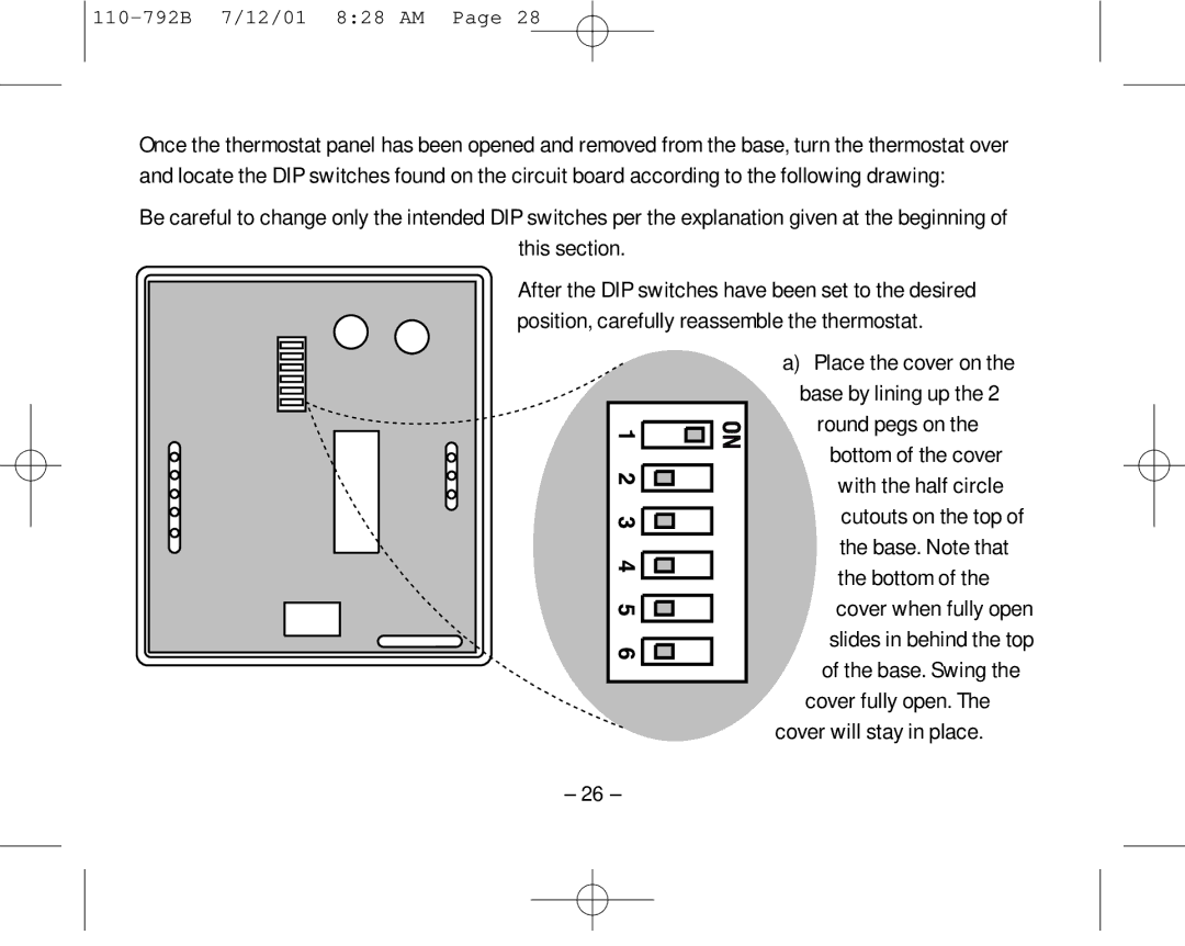 Aprilaire 8554 owner manual Place the cover on 