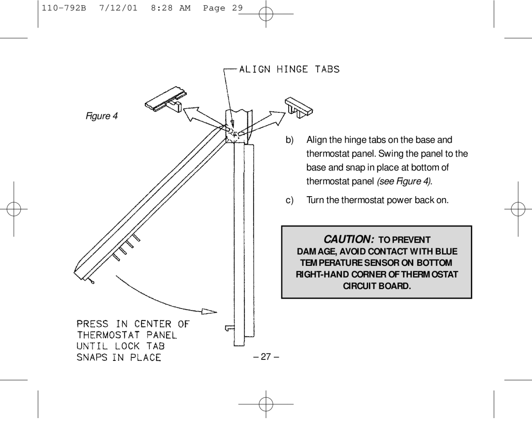 Aprilaire 8554 owner manual Turn the thermostat power back on 