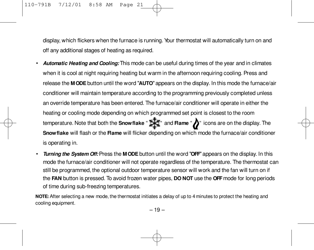 Aprilaire 8556 owner manual 110-791B 7/12/01 858 AM 