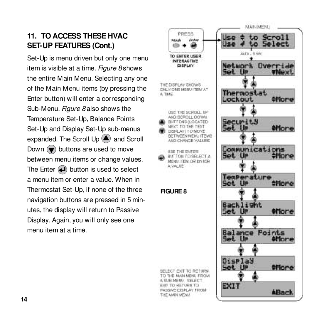 Aprilaire 8870 installation instructions To Access These Hvac SET-UP Features 