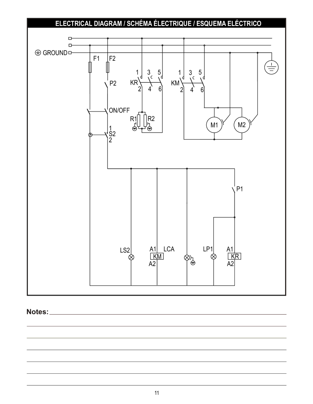 APW HSO-200 manual Electrical Diagram / Schéma Électrique / Esquema Eléctrico 