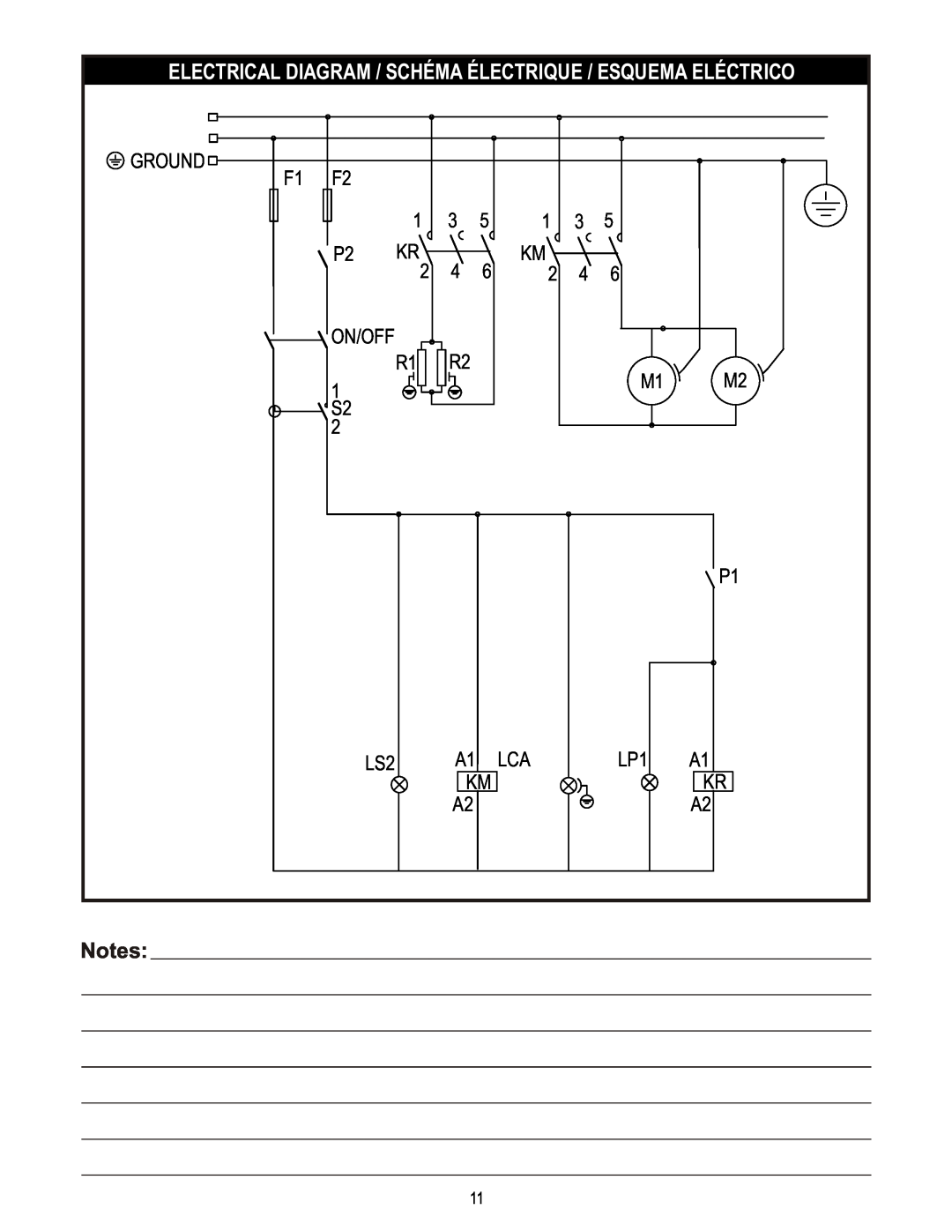 APW HSO-200 manual Electrical Diagram / Schéma Électrique / Esquema Eléctrico 
