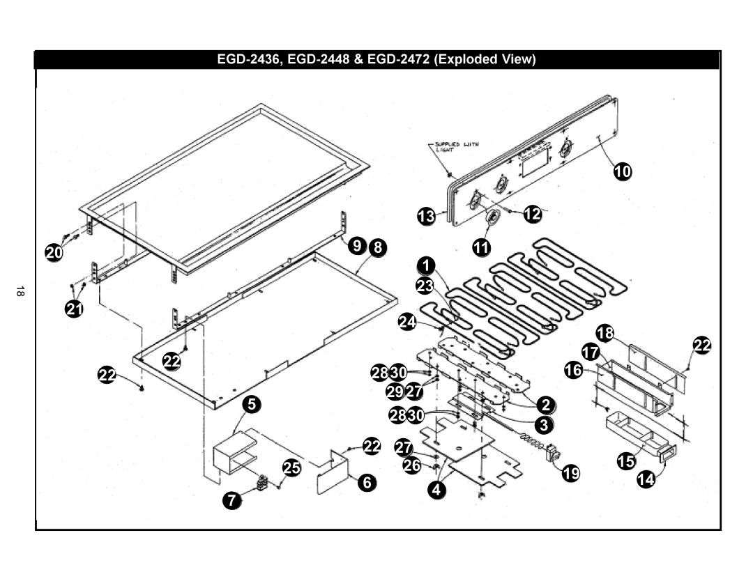 APW Wyott 1848, 2472, 2448, 1836, 2436, EGD-1824 operating instructions 1312 2830 