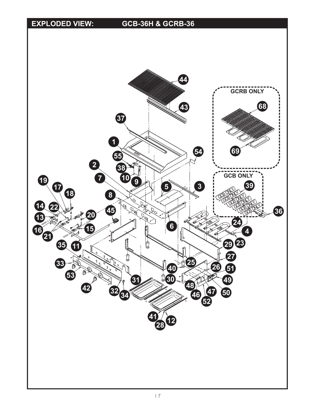 APW Wyott GCRB-36H, GCRB-48H, GCB-18H, GCB-48H, GCB-36H, GCRB-24H, GCB-24H, GCRB-18H warranty Gcrb only GCB only 