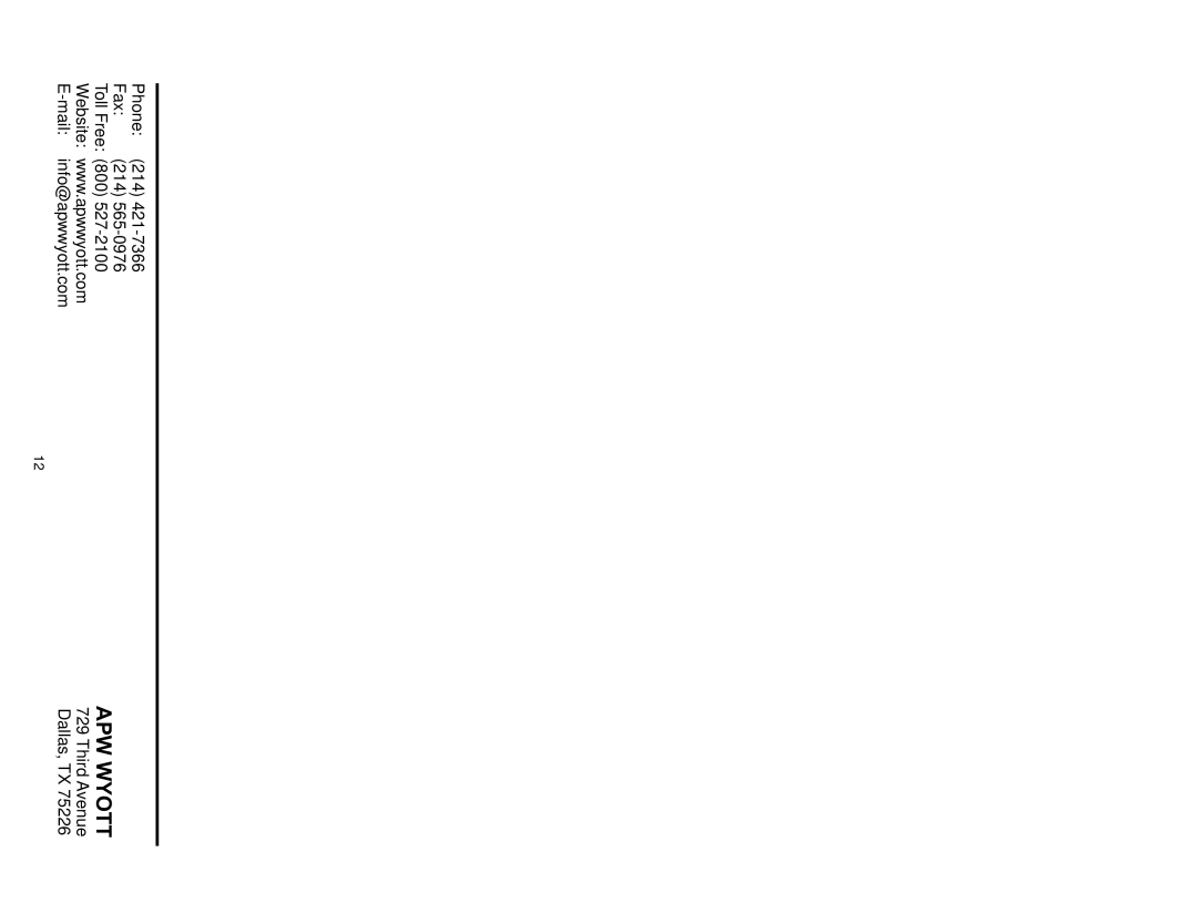 APW Wyott HFW-AT-2D 6D, HFW-AT-2 6 operating instructions 650976 