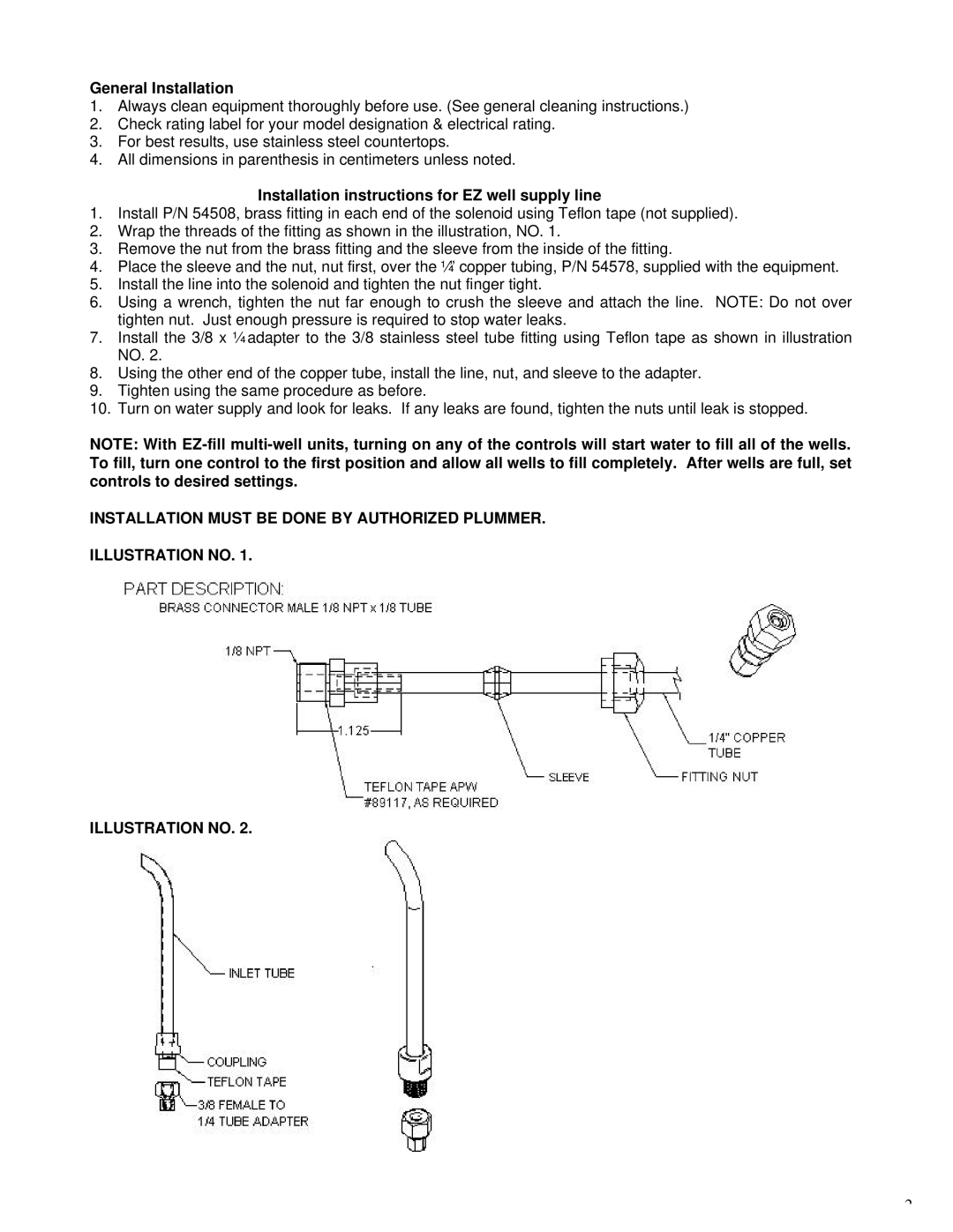 APW Wyott HOT FOOD WARMER service manual General Installation 