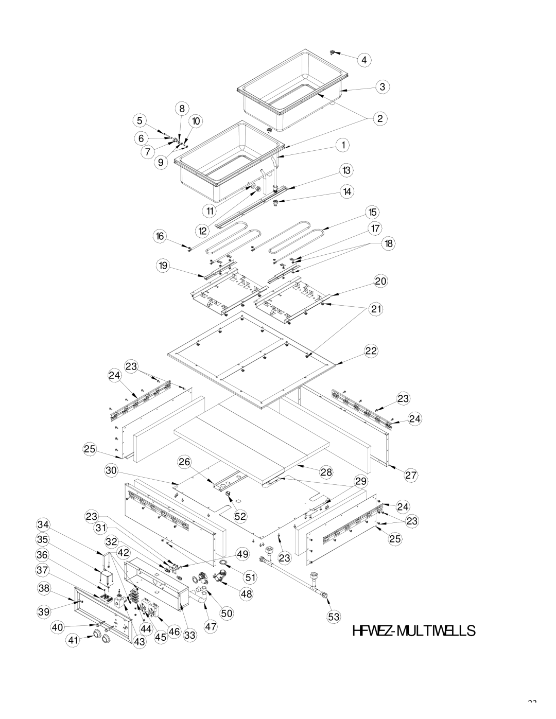 APW Wyott HOT FOOD WARMER service manual Hfwez-Multiwells 