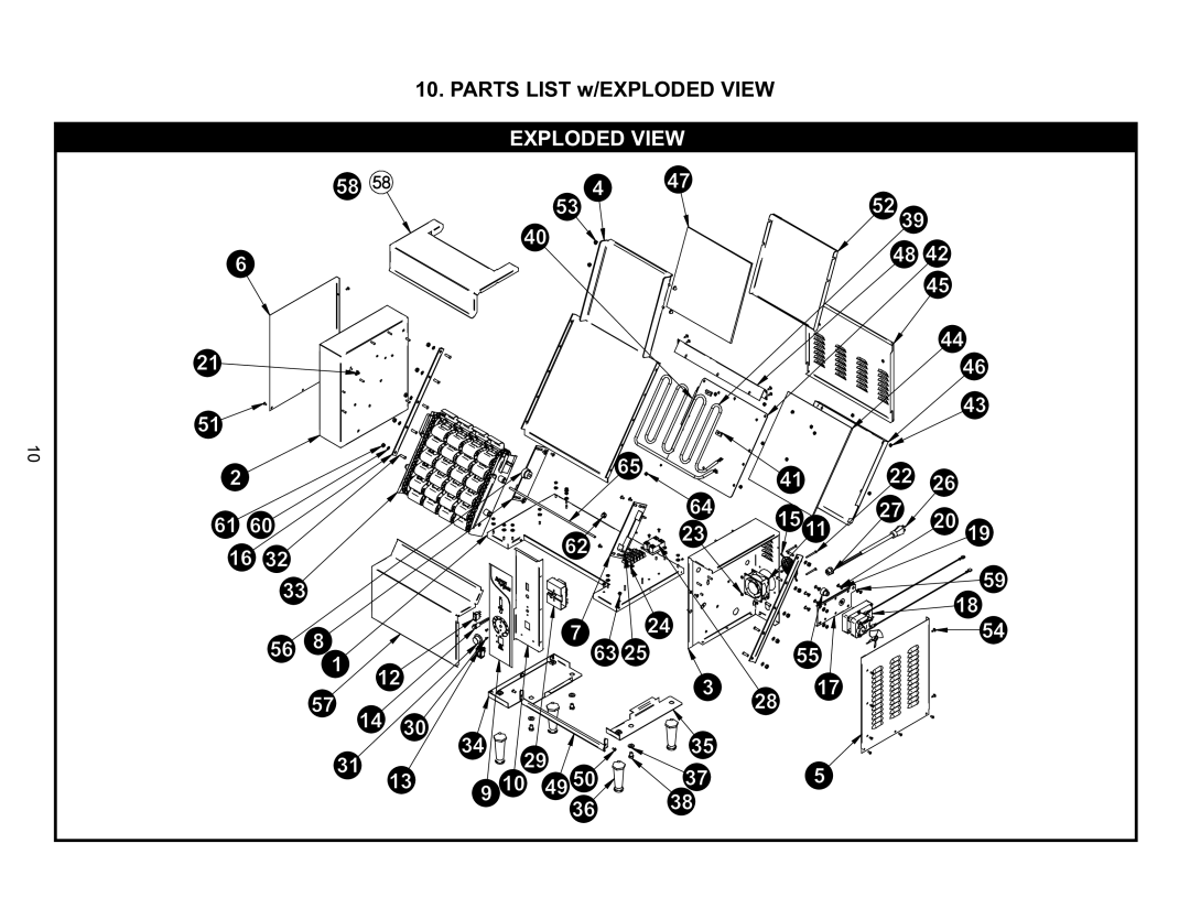 APW Wyott M95-2-JIB operating instructions Exploded View 