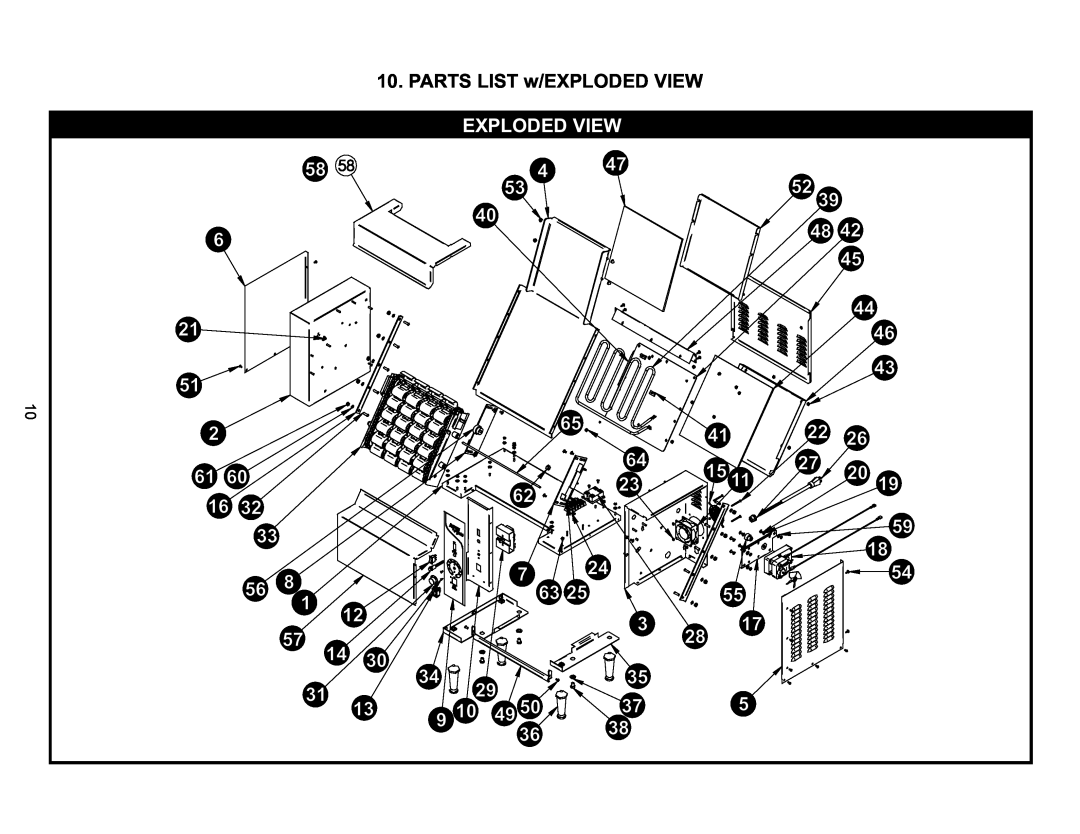 APW Wyott M95-2-JIB operating instructions Exploded View, PARTS LIST w/EXPLODED VIEW 
