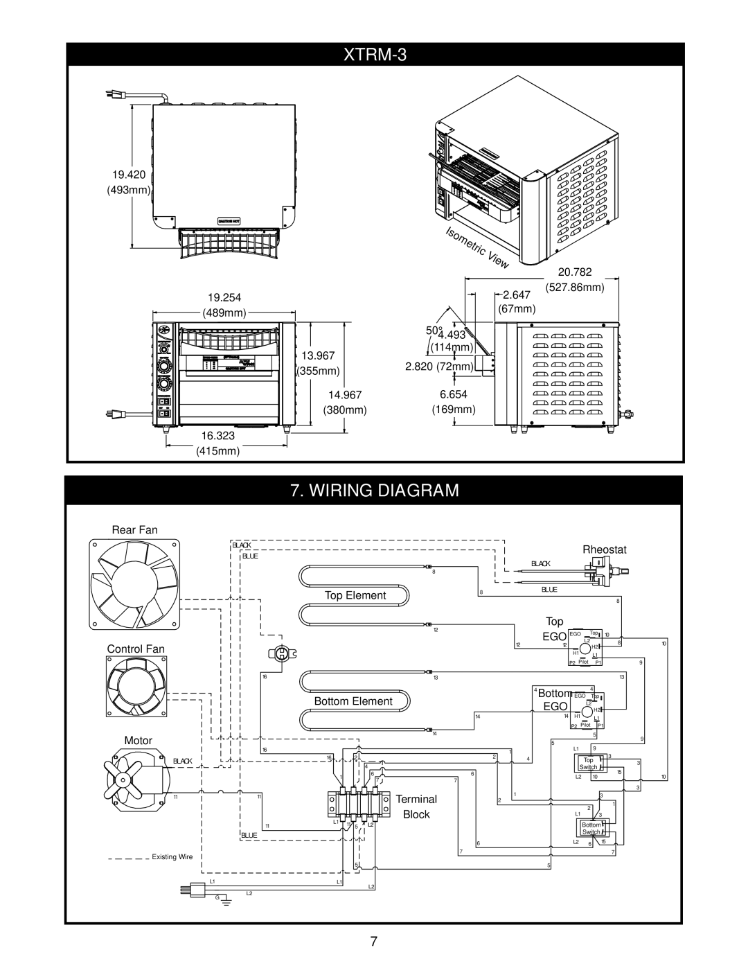 APW Wyott XTRM-3, XTRM-2 operating instructions Wiring Diagram 