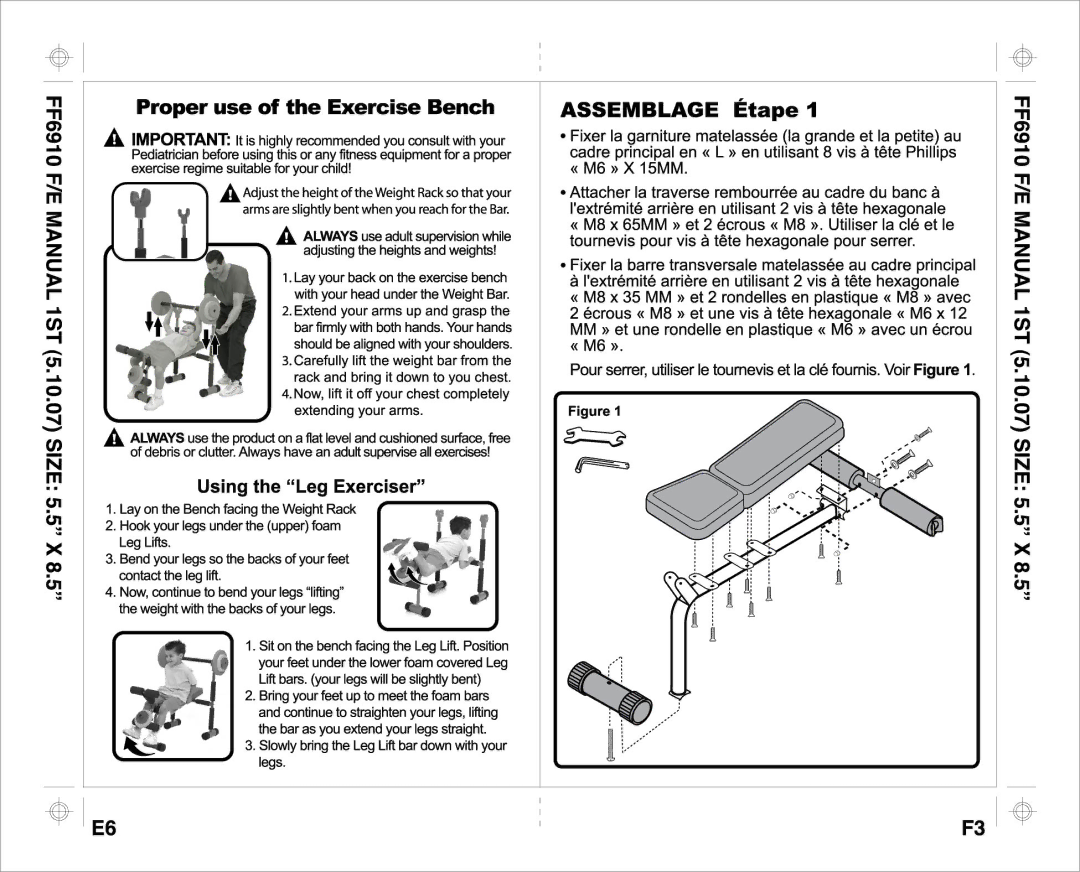 Aqua Leisure FF 6910 F, FF 6910 E manual 