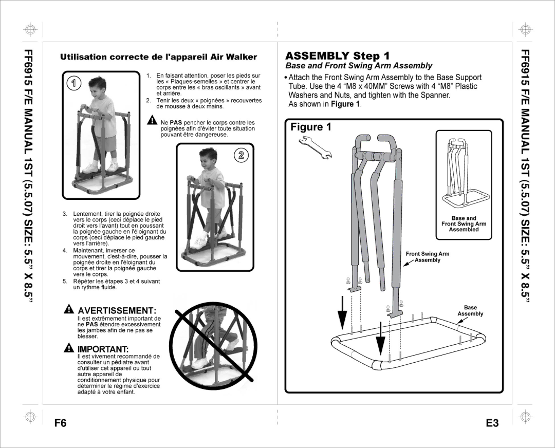 Aqua Leisure FF-6915 F, FF-6915 E manual 