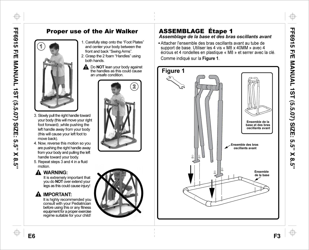 Aqua Leisure FF-6915 E, FF-6915 F manual 