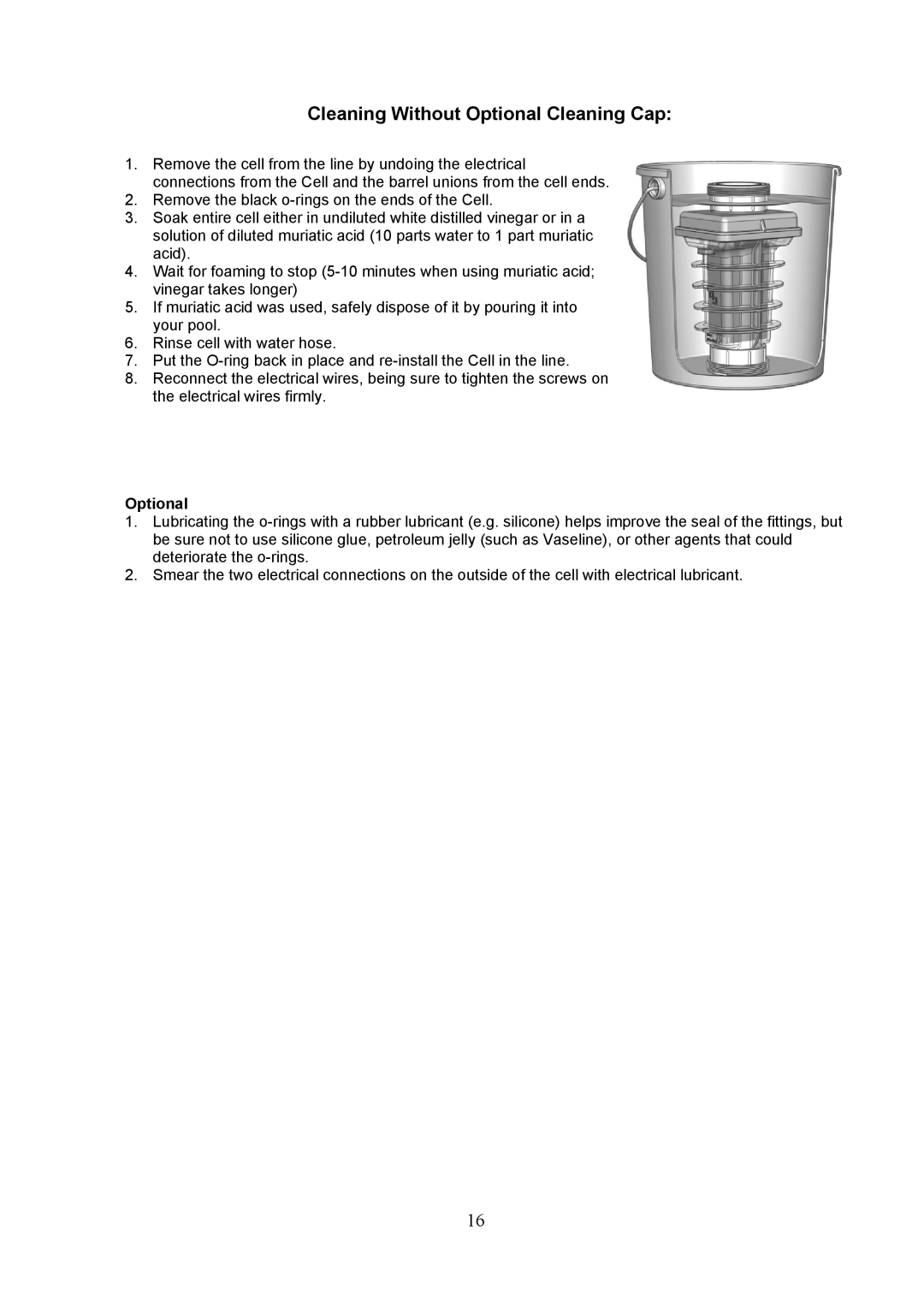 Aqua Products AC-6000, AC-4000 owner manual Cleaning Without Optional Cleaning Cap 