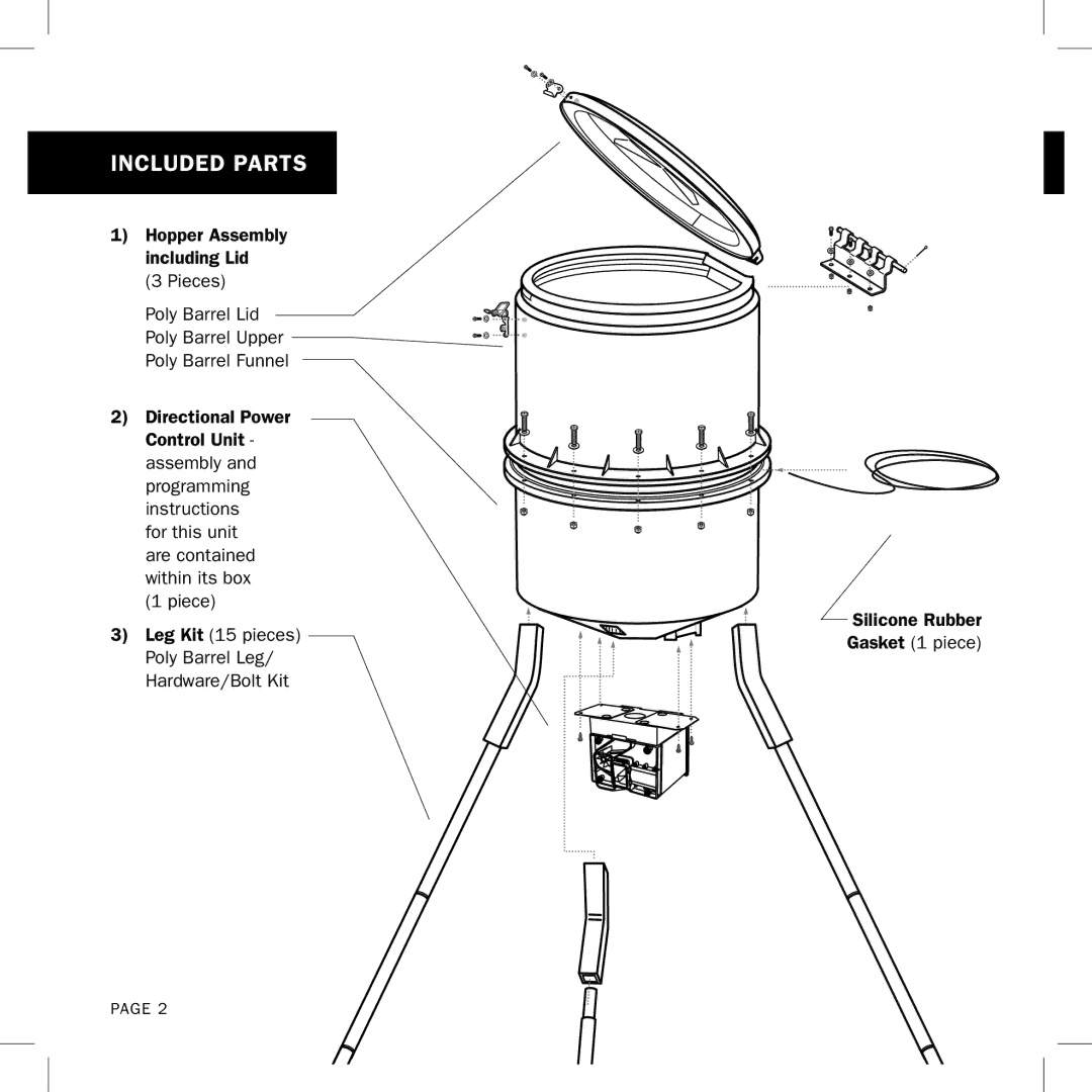 Aquapro Fish Feeders ADF-150DX manual Included Parts 