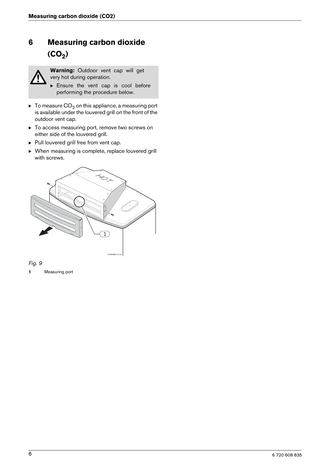 AquaStar 2700 ES, 2400 ES installation instructions Measuring carbon dioxide CO2 