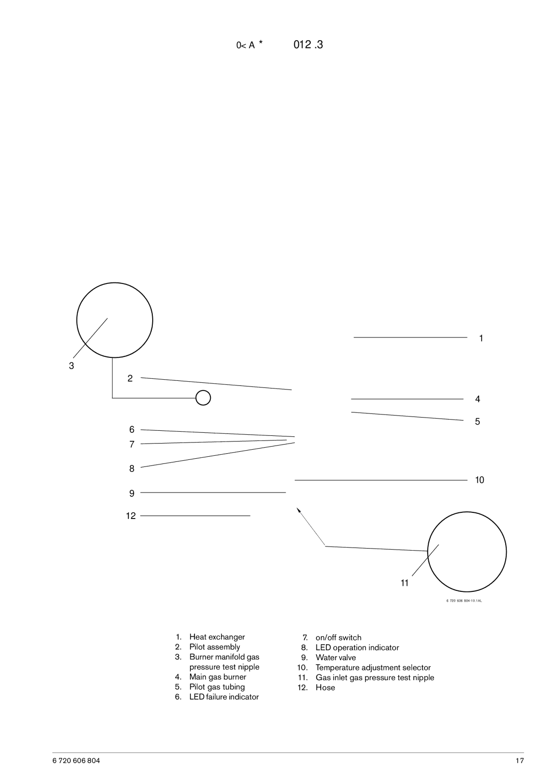 AquaStar 125HXNG, LP specifications Diagram of 125 HX 