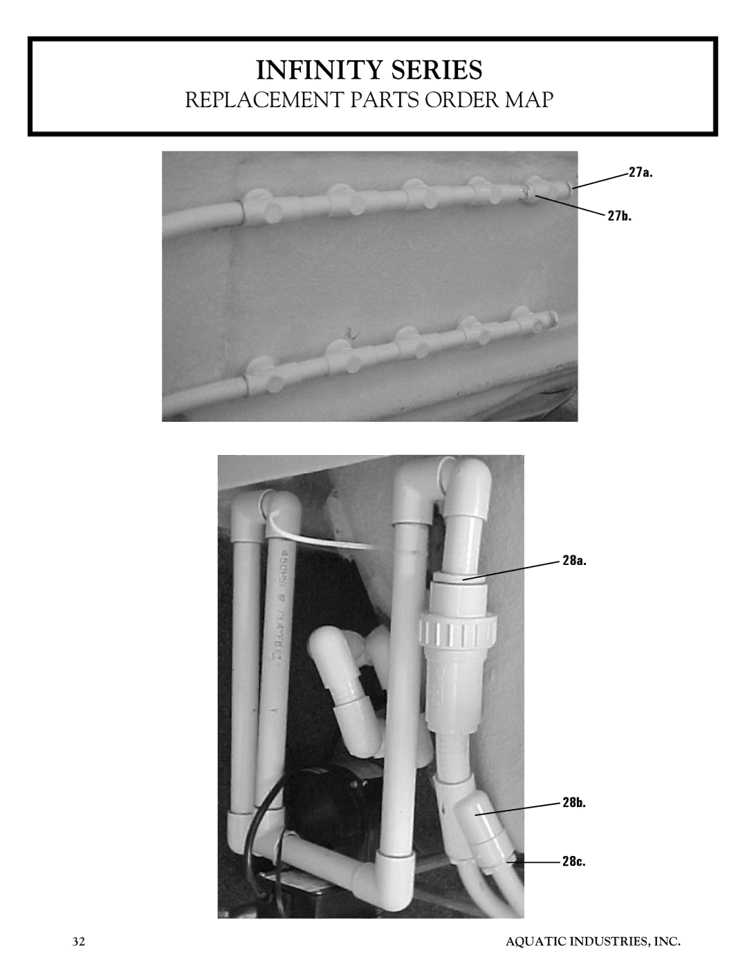 Aquatic Infinity Series owner manual 27a 27b 28a 28b 28c 