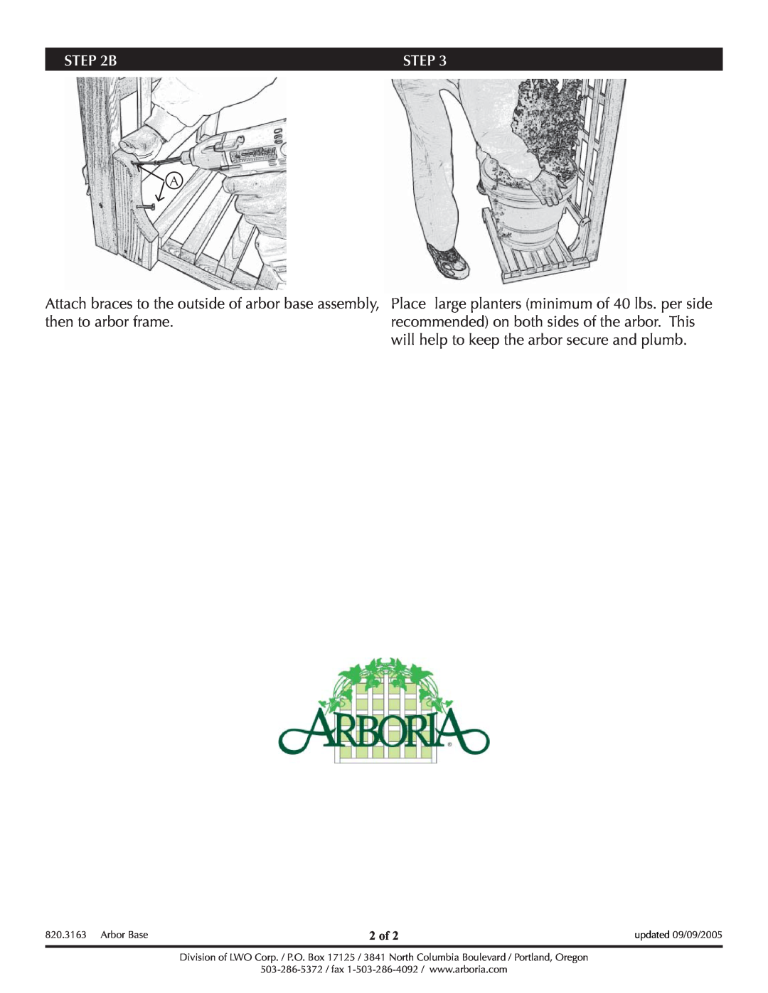 Arboria Arbor Base manual Step, 2 of 
