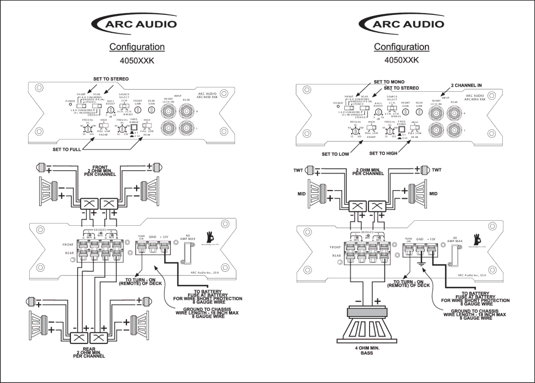 ARC Audio 1T8 manual AR C Audio 