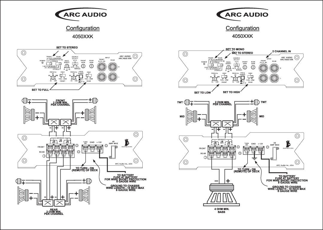 ARC Audio 1T8 manual Ar C Audio 