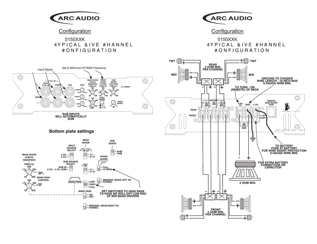 ARC Audio 2050 XXK manual 4YPICAL &IVEE#HANNEL 