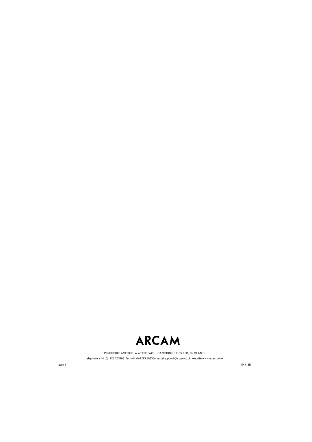 Arcam A32 manual Pembroke AVENUE, WATERBEACH, Cambridge CB5 9PB, England 