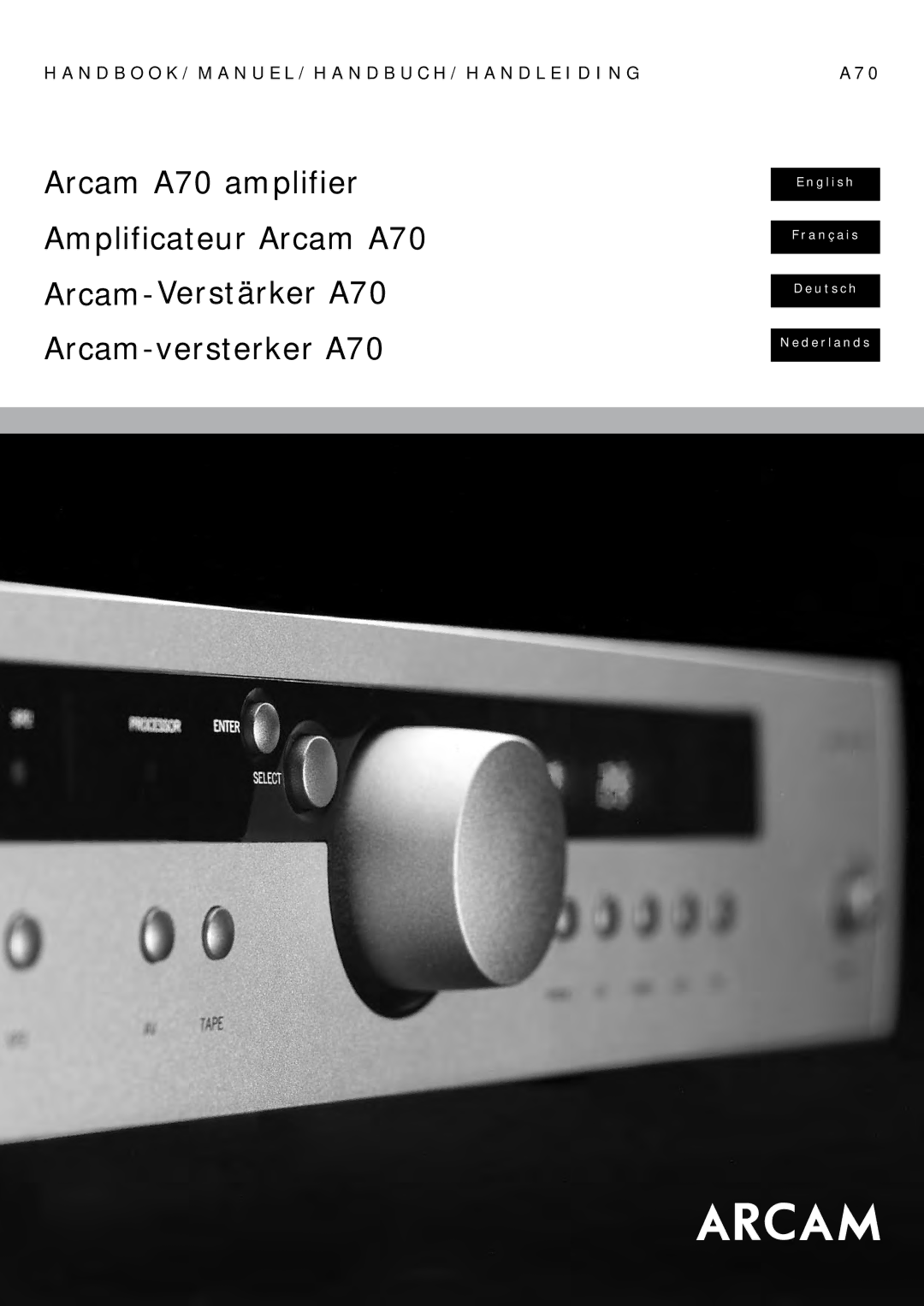 Arcam manual Arcam A70 amplifier 